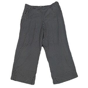 Hinge Wide Leg Women Navy Blue Polka Dot Professional Pants Size 1 Preppy